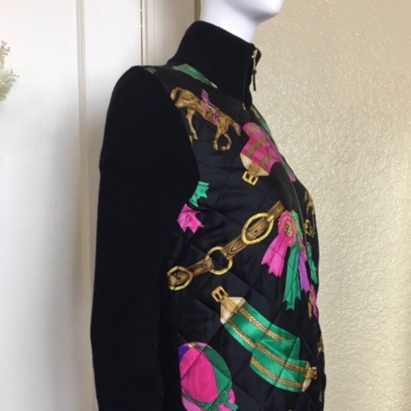 Ralph Lauren Equestrian Print Sweater Jockey - Picture 2 of 3